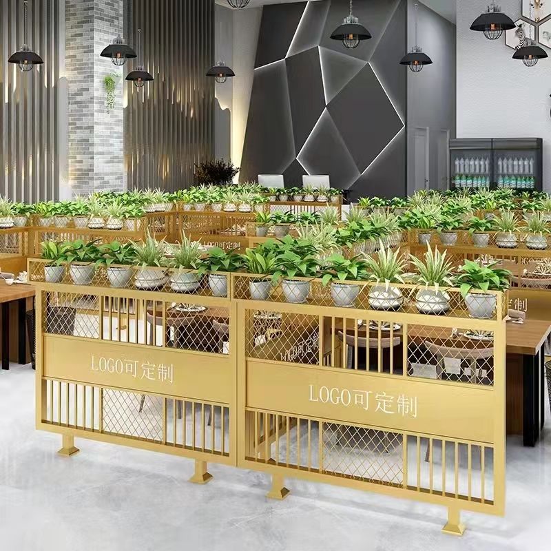 【最低價】【公司貨】餐廳隔斷花架鐵藝護欄屏風酒吧過道裝飾圍欄火鍋飯店卡座矮隔斷墻 1