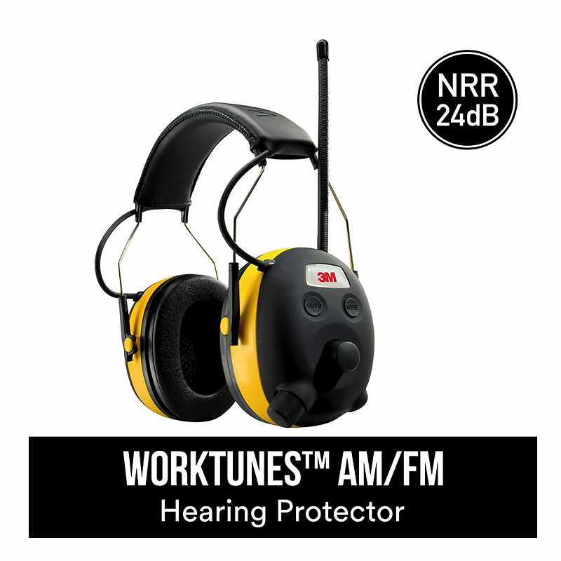 3M WorkTunes 耳罩 NRR 24dB 可收聽AM / FM廣播 [2美國直購]