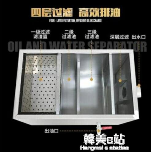 油水分離器廚房餐飲油水分離器過濾器水油小型商用火鍋不銹鋼隔油池地埋式 雙11全館免運