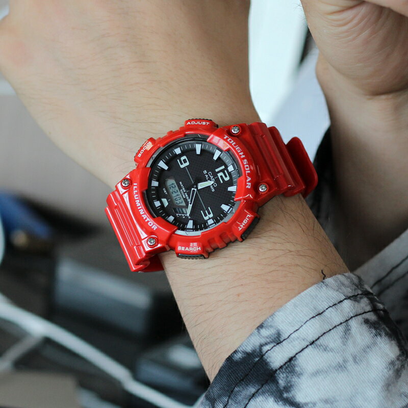 卡西歐手錶男G-SHOCK太陽能運動潮流防水石英指標學生腕錶AQ-S810【北歐居家生活】