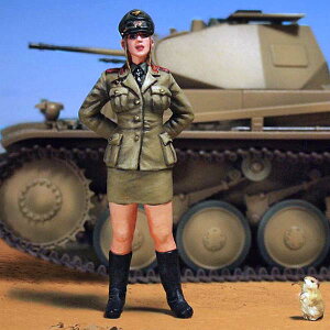 樹脂模型1/35少女與戰車二戰萌美爾隆美爾GK白件F247