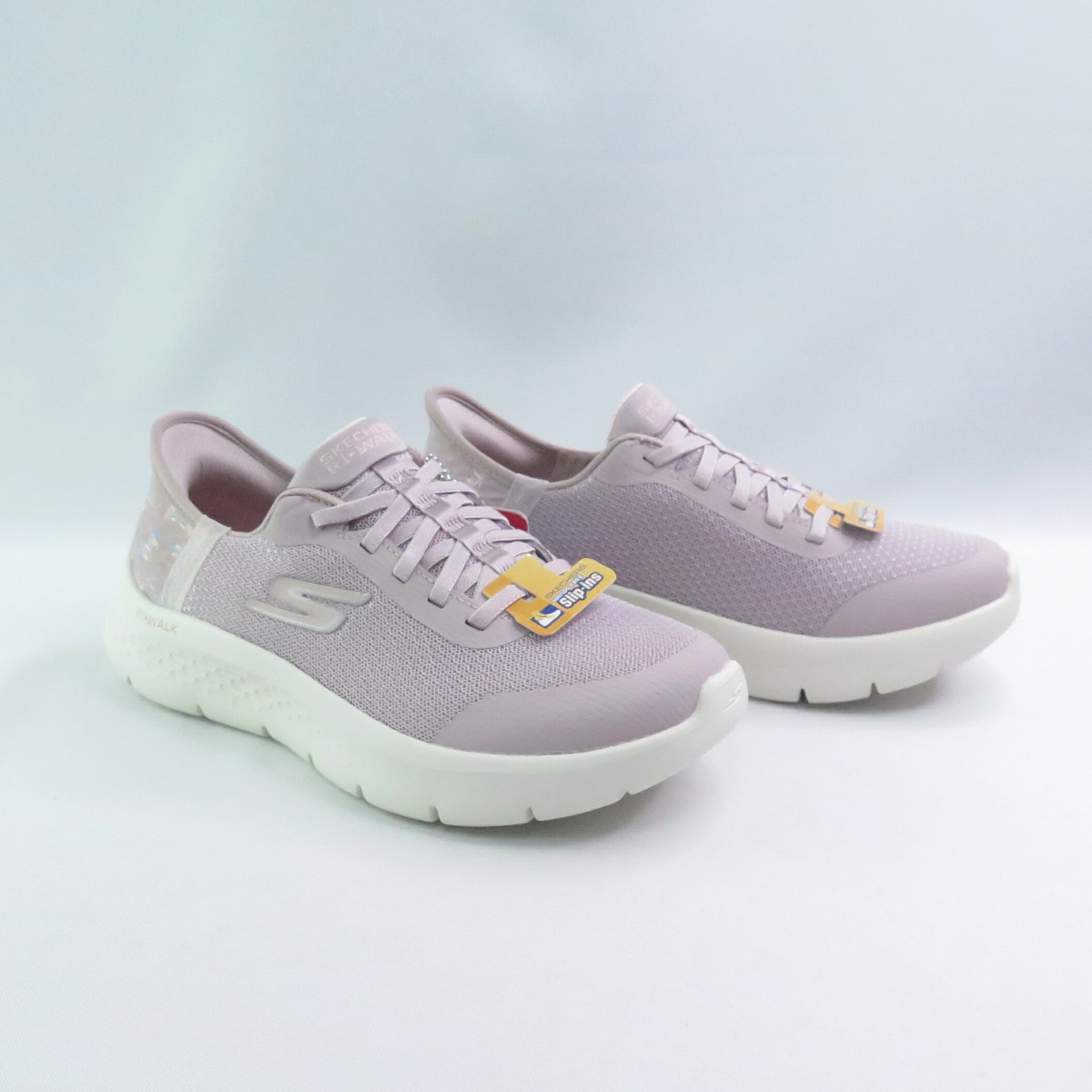 Skechers 124823WMVE GO WALK FLEX 女健走鞋 瞬穿 寬楦 粉紫x白【iSport愛運動】