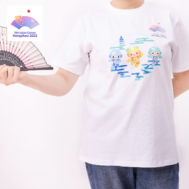江南憶系列西湖歡迎你良渚歡迎你印花T恤短袖文化衫 杭州亞運會