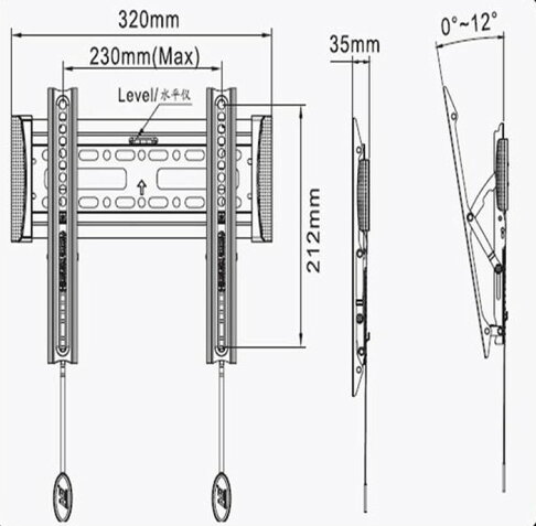 NC1-T 螢幕 壁掛架 可調 20~37吋 最大承重18KG 離牆35mm 壁掛 3