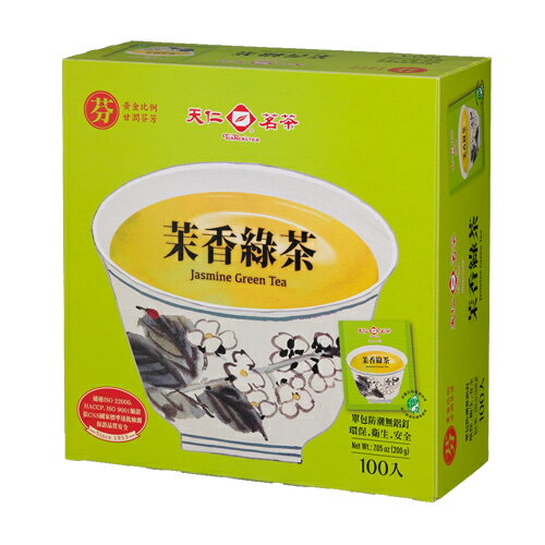 天仁袋茶防潮包-茉莉綠茶2Gx500入【愛買】