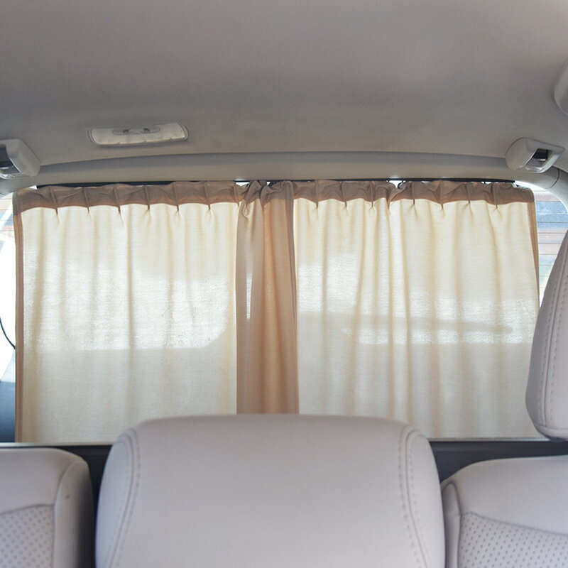 汽車后窗簾軌道式隔熱遮陽擋車用防曬遮光布收縮后檔后座用遮陽板