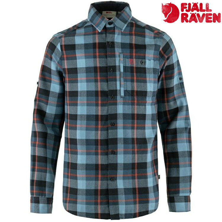 Fjallraven 北極狐 男款 Fjallglim Shirt 法蘭絨襯衫/健行長袖襯衫 81380 534-543 靛藍/黎明藍