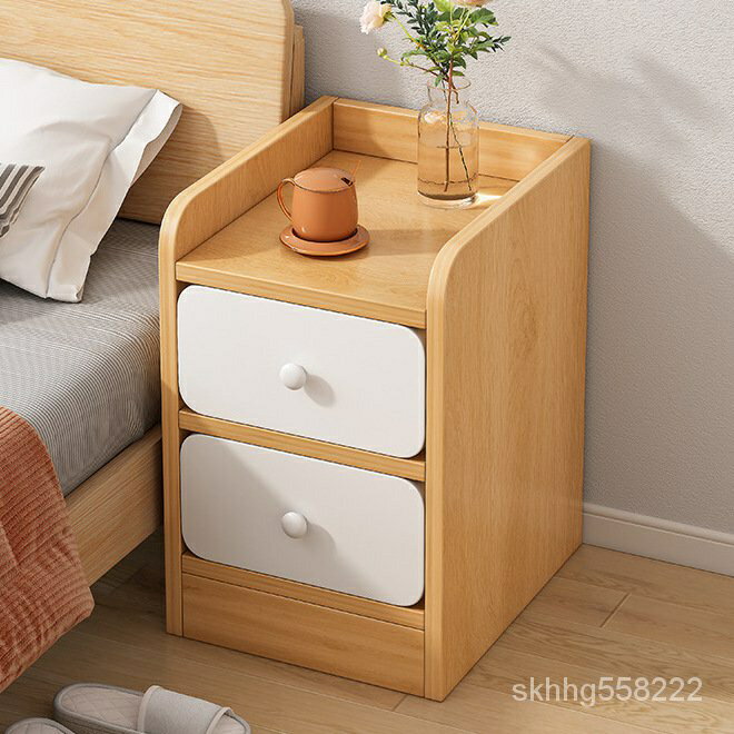 超窄床頭櫃 簡約現代 迷你 小型床邊櫃 置物架 小儲物櫃子 臥室簡易 收納 床頭櫃 收納櫃子