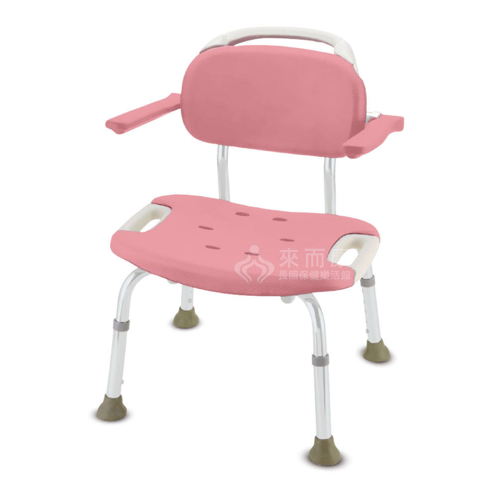 <br/><br/>  49351 Richell 軟墊洗澡椅 寬廣型 含椅背扶手 粉紅色<br/><br/>