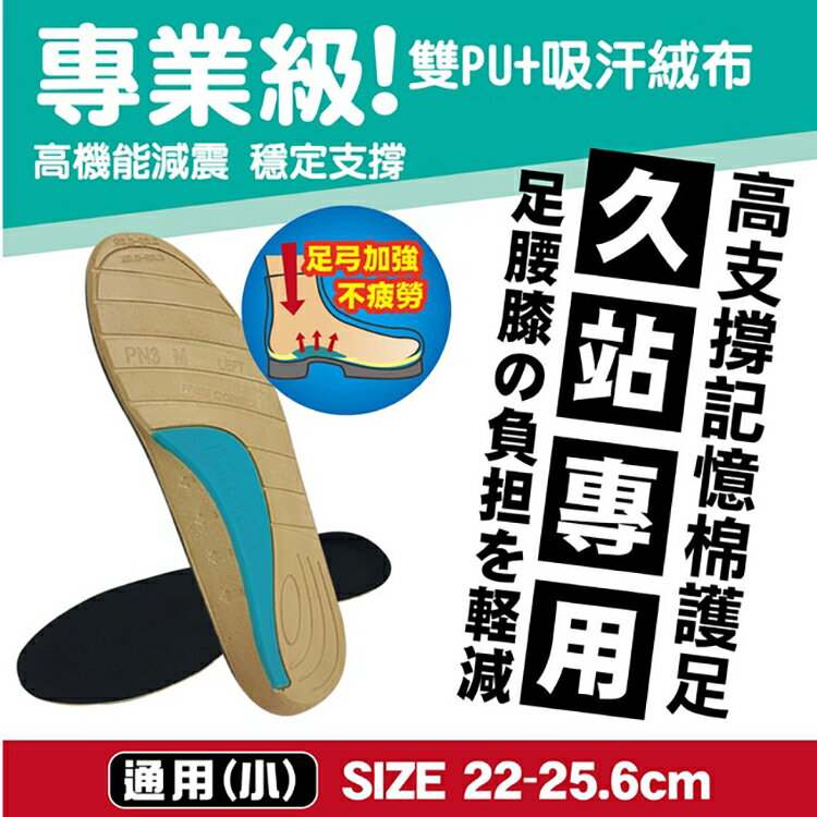 HUKUKU 福可專業級機能鞋墊-久站專用(通用小)