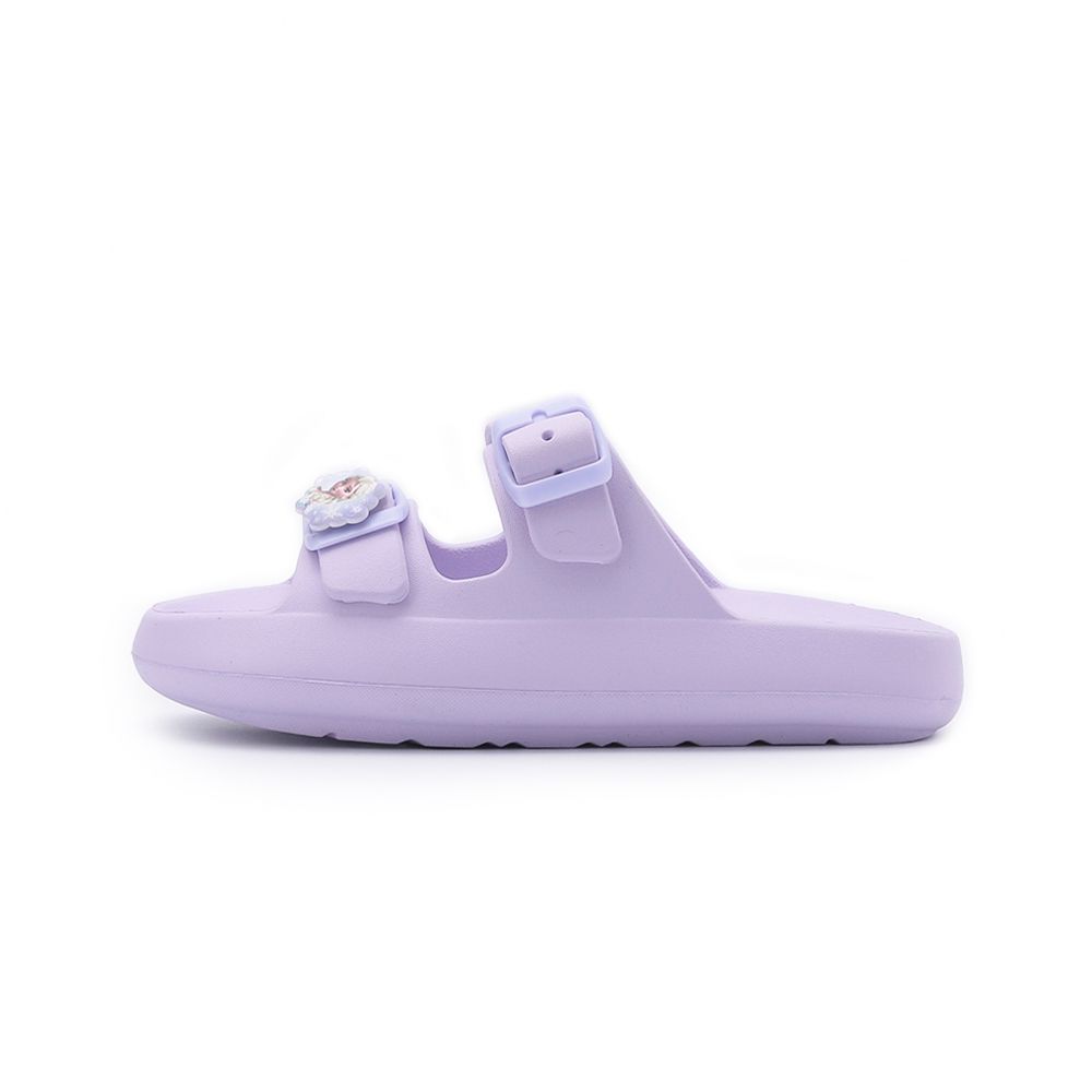 冰雪奇緣 腳床式拖鞋 紫 FOKS41547 中大童鞋