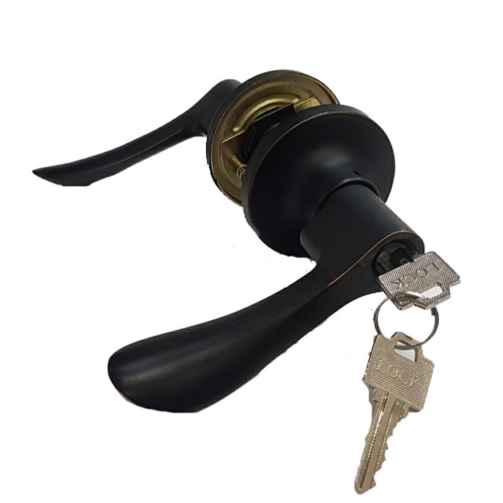 門鎖 16-10B-ET水平鎖 60 mm (有鑰匙) 古紅銅水平把手 客廳 辦公室 臥室 房間鎖 房門專用 紅古銅