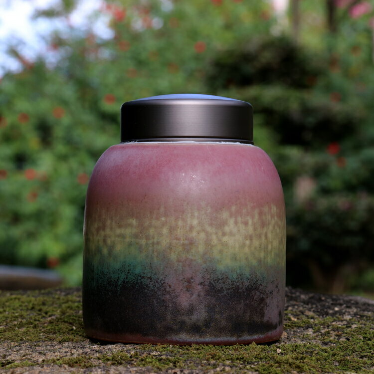 茶葉罐陶瓷密封罐大號個性復古家用裝小茶罐便攜存儲罐茶葉包裝盒