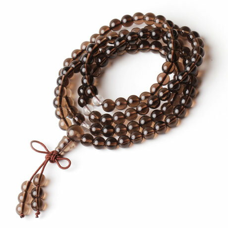 片手念珠　茶水晶 創價e 購樂