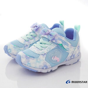日本月星Moonstar機能童鞋LUVRUSH甜心競速運動鞋款LV11019淺藍(中大童)