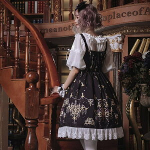 洛麗塔洋裝Lolita連身裙蕾絲吊帶蓬蓬裙