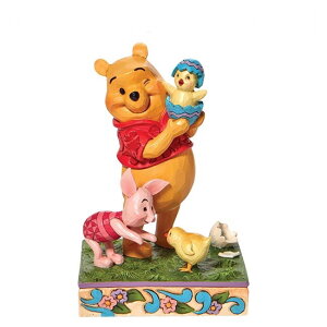 【震撼精品百貨】小熊維尼 Winnie the Pooh ~迪士尼 Enesco 小熊維尼與小豬 復活節 塑像*30272