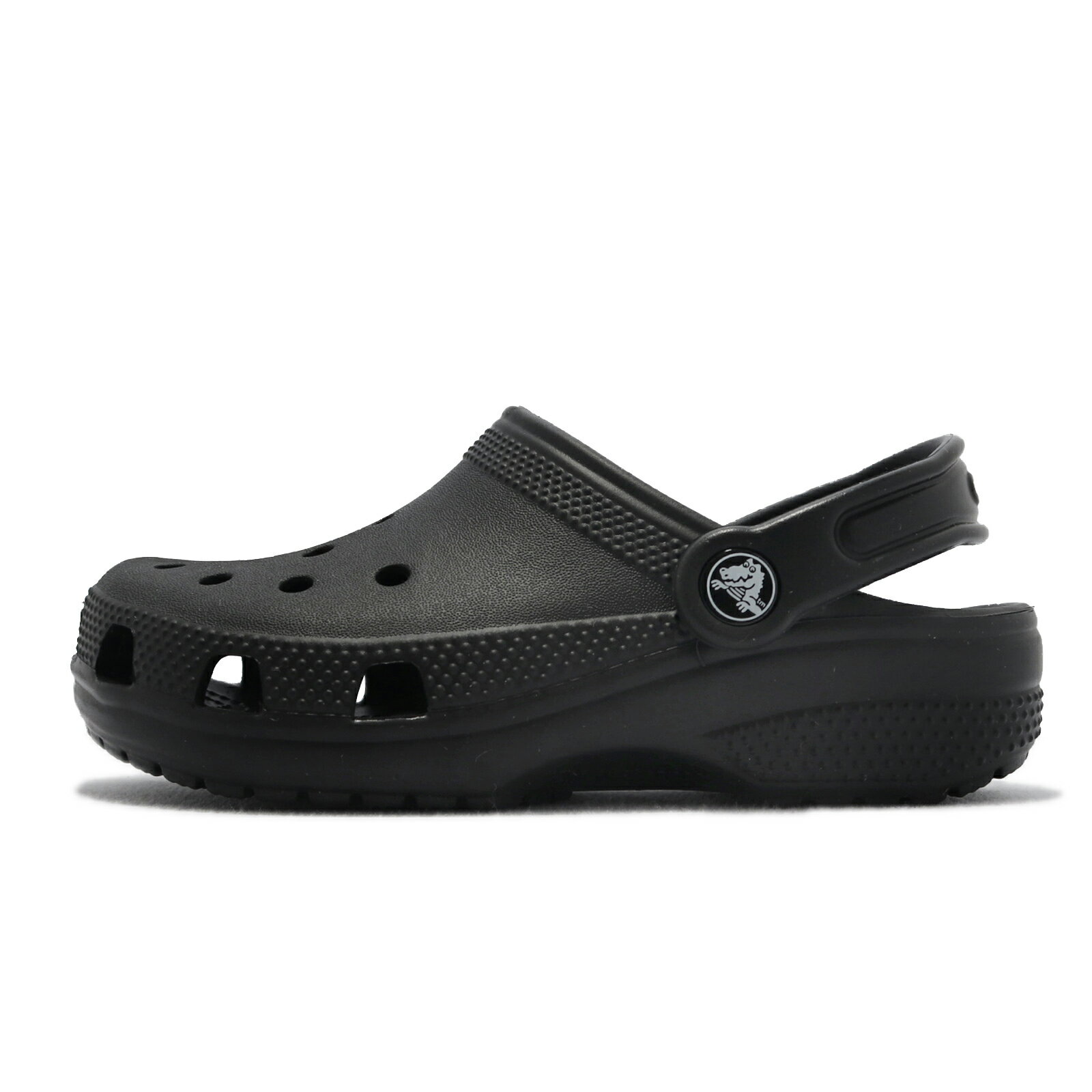 Crocs 洞洞鞋 洞洞鞋 Classic Clog K 黑 全黑 中童鞋 小朋友 4-7歲 親子鞋 素色 幼稚園 