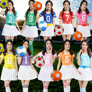 新款歐洲杯啦啦隊服拉拉隊服裝足球寶貝啦啦操健美操演出服女套裝
