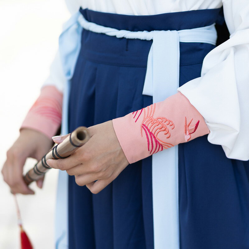 民族風傳統漢服配飾繡花情侶男女復古繡花刺繡護腕護臂僅護腕手套1入