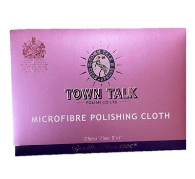 英國原廠直購 Town Talk 珠寶 清潔布-- 小 12.5 x 17.5 microfiber cloth 也適用眼鏡＆觸控螢幕