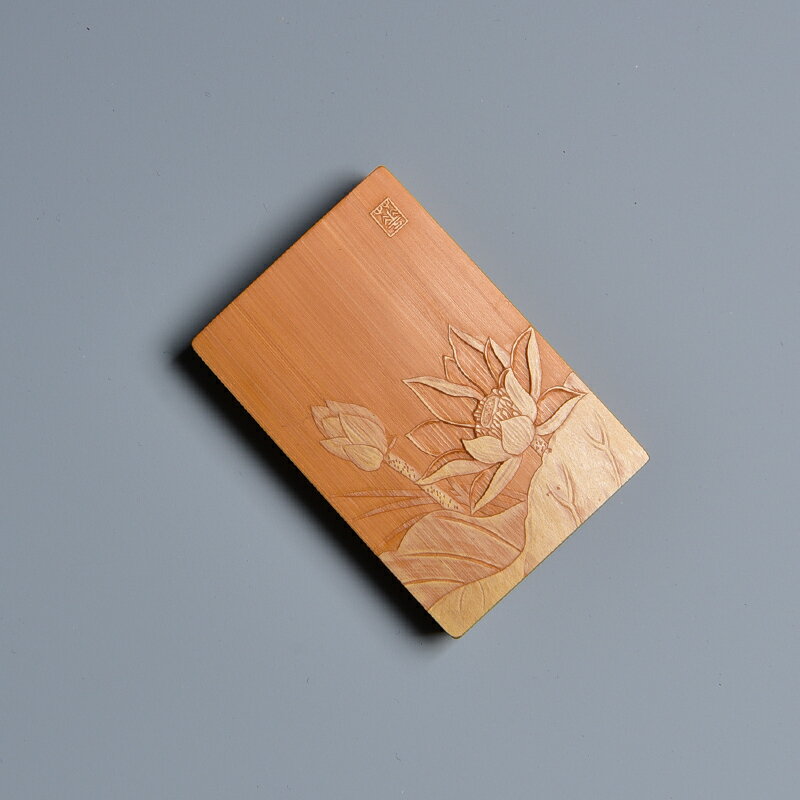 留青手工竹刻平安牌 竹雕刻平安出入牌  茶玩文玩小把件茶具配件 9