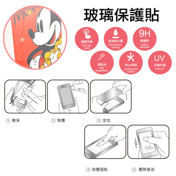 【Disney 】iPhone 6 plus 強化玻璃彩繪保護貼-公主 6