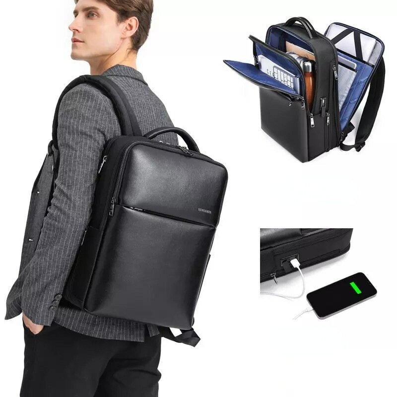 雙肩包男款多功能防水高品質背包大容量休閒筆記本電腦包商務背包