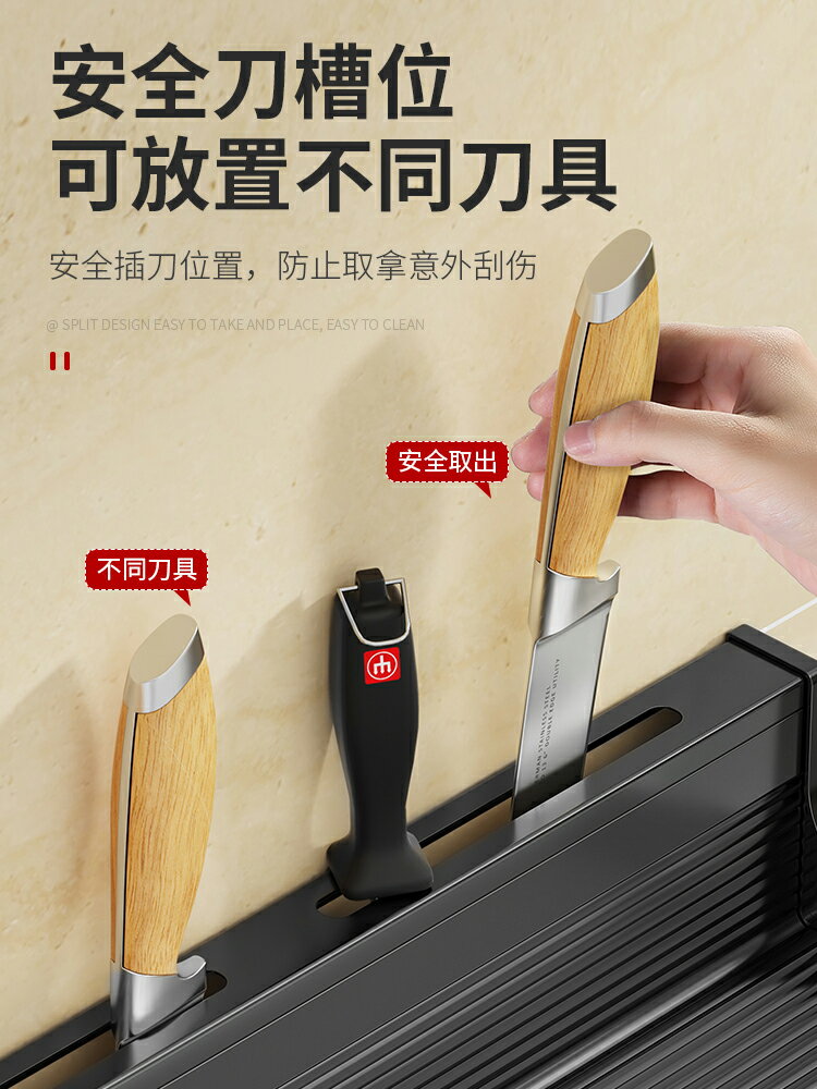 廚房置物架壁掛式免打孔用品家用大全墻上掛架筷子多功能收納刀架
