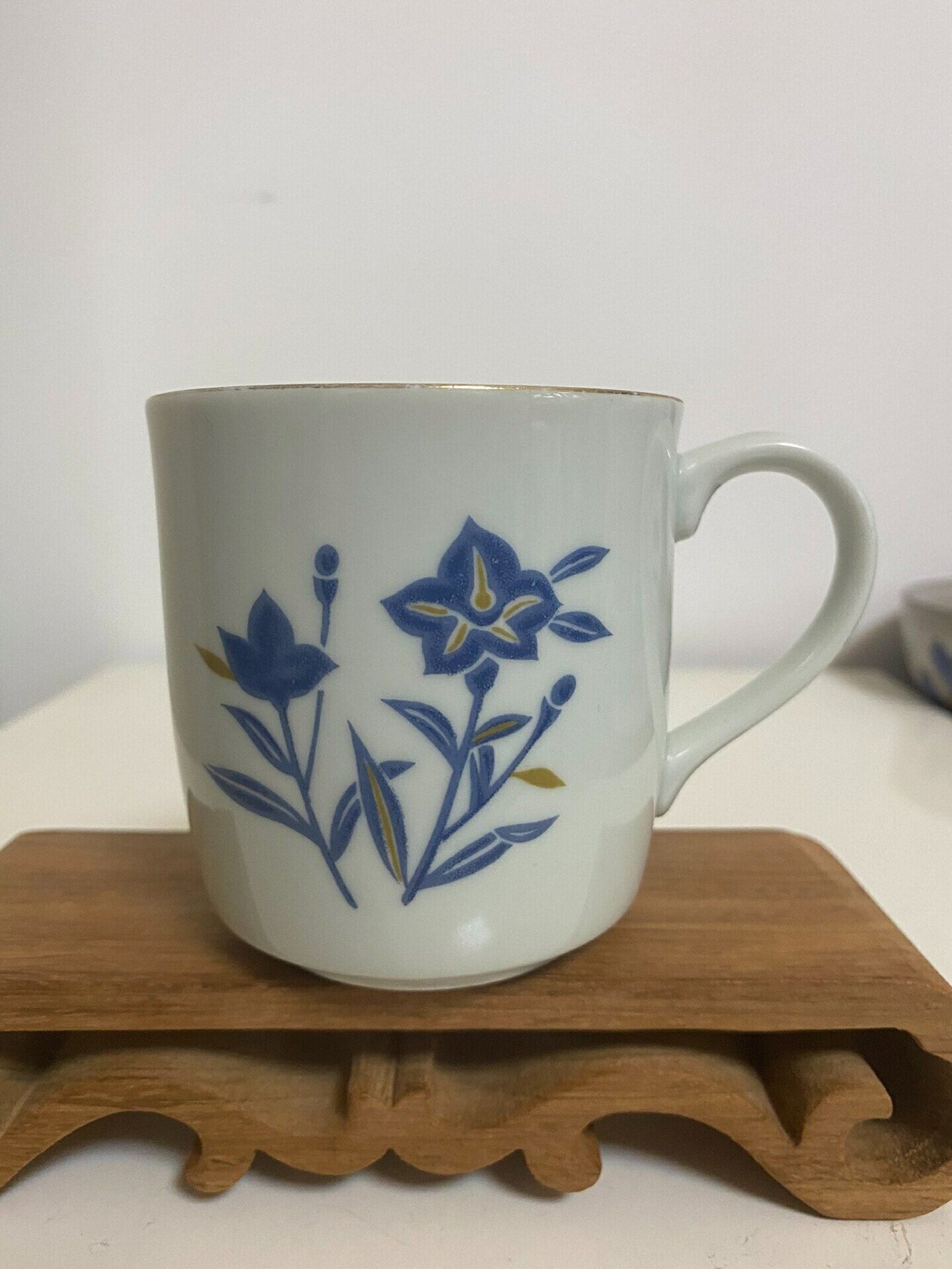 日本迴流 Vintage 橘吉馬克杯 中古復古杯 輕微使用痕跡 脫金盃口 獨特設計 送禮收藏