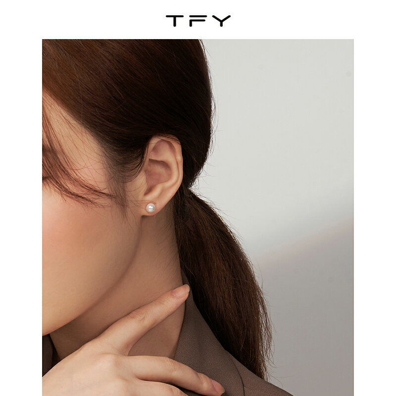 TFY設計感珍珠耳釘女夏天小眾耳夾款不對稱耳飾耳環年新款潮