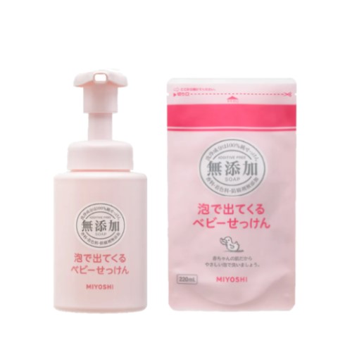 日本 MIYOSHI 玉之肌 無添加 嬰兒泡沫沐浴乳 敏感性肌膚 按壓式 瓶裝 補充包 250ml 220ml【領券滿額再折千11/30止】 1