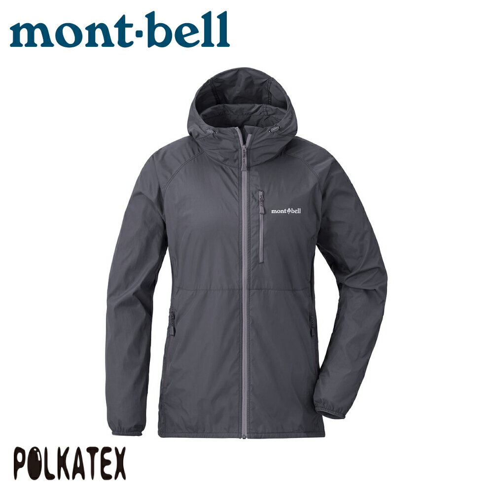【Mont-Bell 日本 女 WIND BLAST Parka 連帽風衣《深灰》】1103323/防風外套/連帽外套/防潑外套