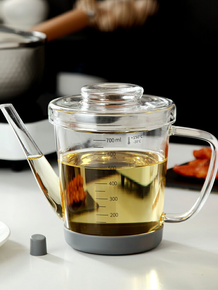 onlycook濾油神器家用廚房油罐濾油罐濾油壺過濾油渣油壺玻璃油瓶