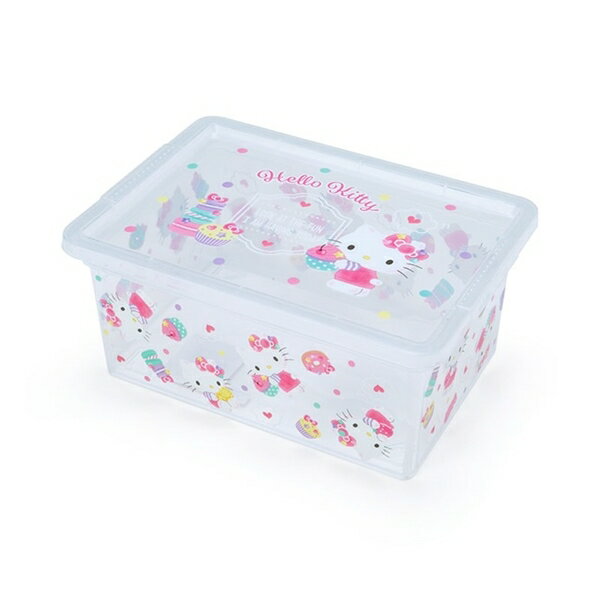 【震撼精品百貨】凱蒂貓 Hello Kitty~日本SANRIO三麗鷗KITTY透明拿蓋收納箱S(2022新生活)*46006