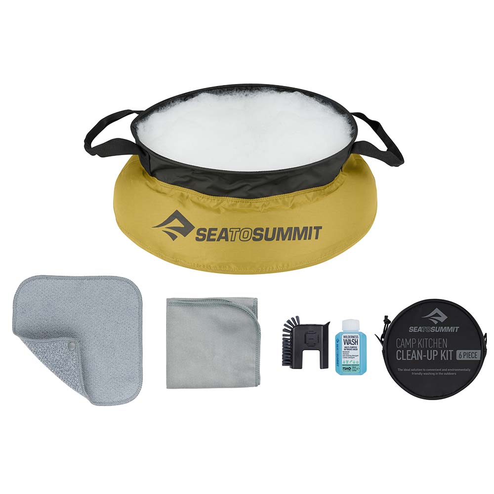 【【蘋果戶外】】Sea to summit 營地廚房清潔6件組《10L水盆 /清潔劑 / 菜瓜布/ 清潔布/ 收納袋 》STSACK011071-122103