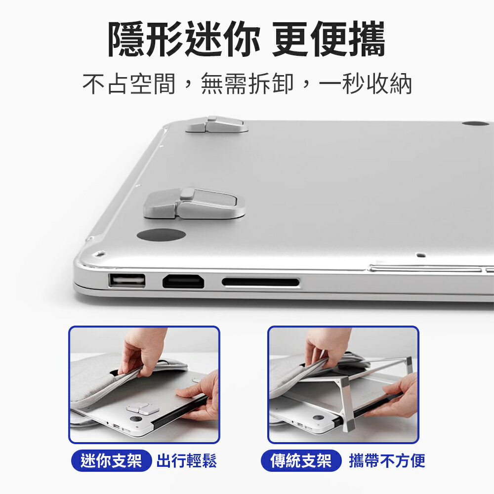 鋅合金 筆電便攜支架 隱形支架  平板 筆電 支架 立架【H00084】 3