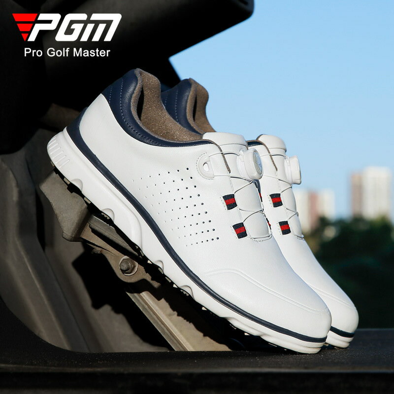 PGM 高爾夫球鞋男士 防側滑鞋釘 旋鈕鞋帶防水超纖運動鞋golf男鞋