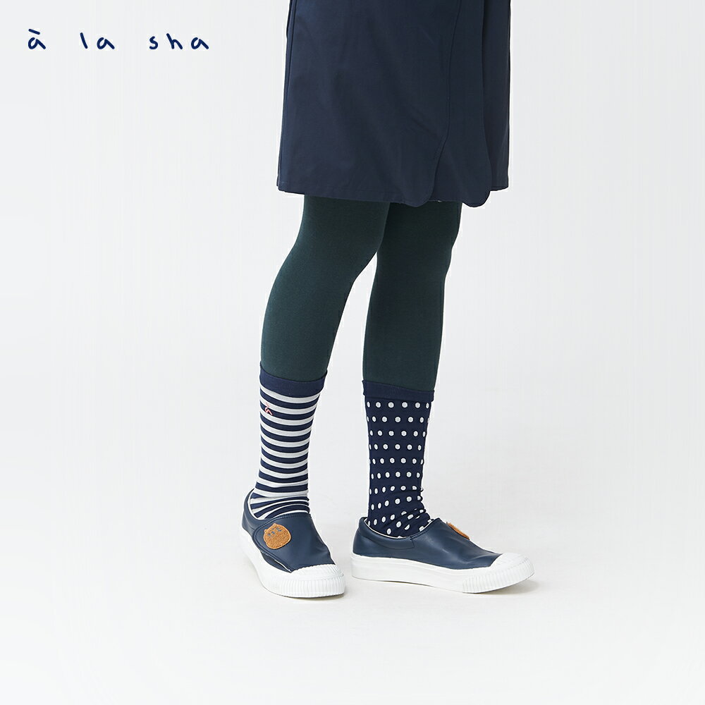 à la sha  阿點跟條紋假兩層褲襪