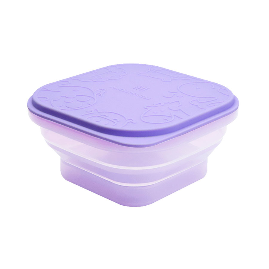 【加拿大 Marcus & Marcus】果凍矽膠摺疊保存盒 (紫)
