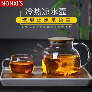 耐高溫水果花茶壺玻璃家用煮茶器大容量日式加厚茶壺水壺茶具
