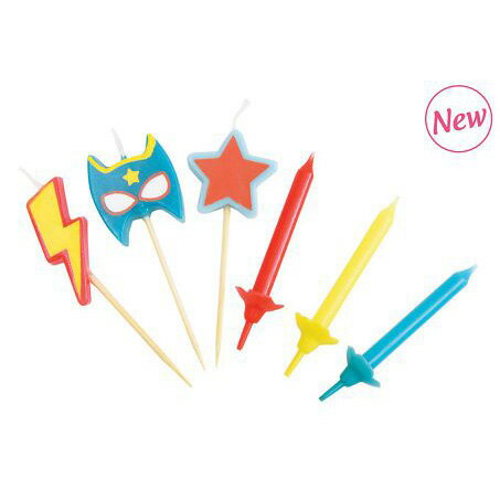 法國ScrapCooking超級英雄蠟燭 3入、小蠟燭 12入