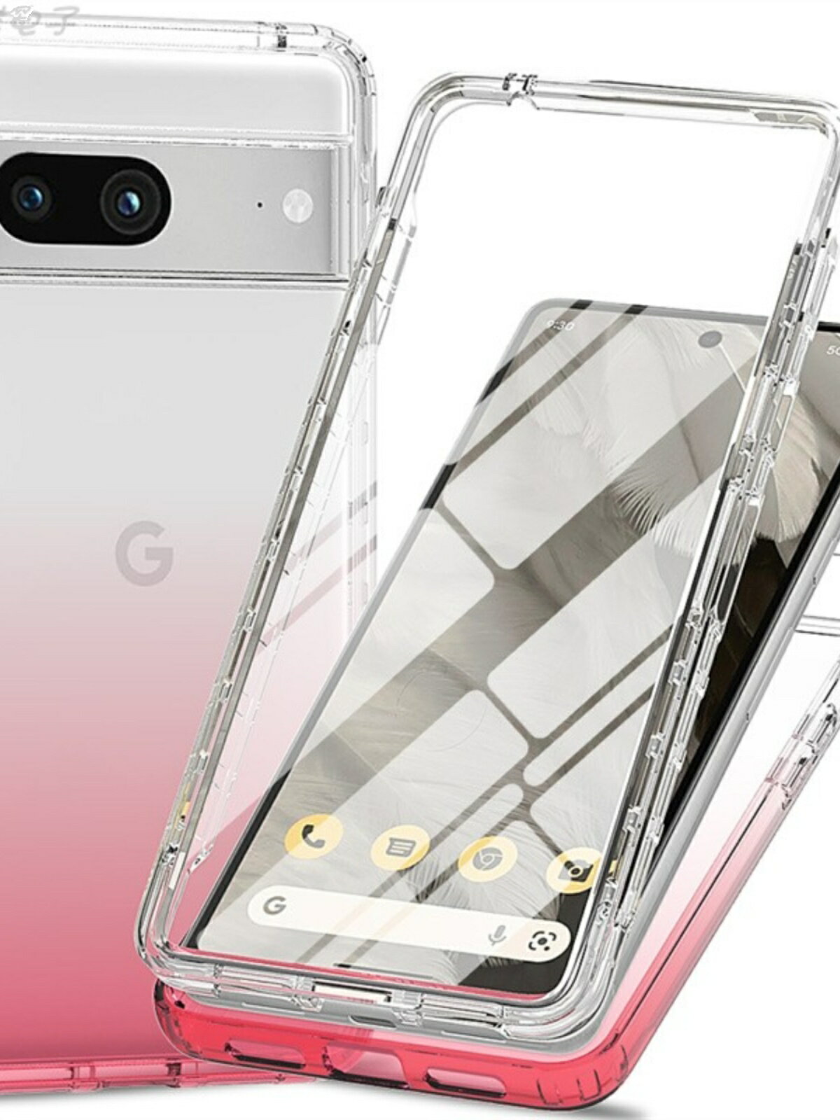 免運·谷歌Pixel8Pro全包手機殼Google Pixel7Pro漸變色矽膠套雙面防摔