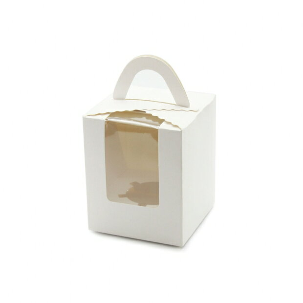 【MS-1】（3組附底托）單入手提蛋糕盒 1粒格裝馬芬手提 烘培用品 開窗外帶盒 包裝盒 禮盒 單格精緻手提盒 慕斯杯包裝紙盒 布丁盒 保羅瓶包裝盒 手提杯子蛋糕盒【APP滿額下單10%點數(單一帳號最高1000點)】10/31止 1