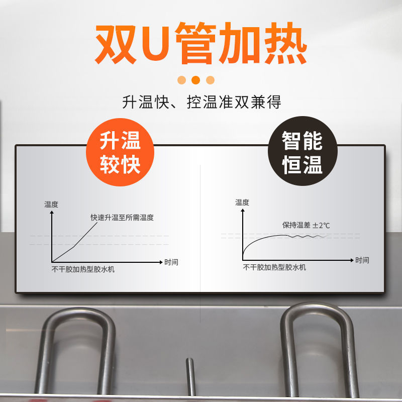 弘文1米臺式不銹鋼膠水機冷熱兩用果凍膠涂膠機白乳膠過膠機調速 3