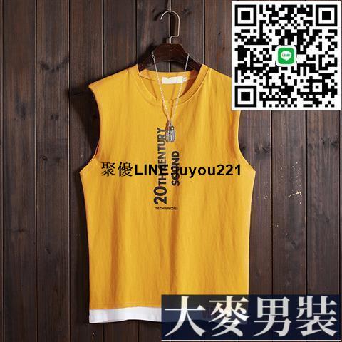 [聚優]男無袖背心S-3XL 男士背心無袖T恤男ins外穿潮夏運動潮流嘻哈寬鬆夏季無袖上衣 運動背心 健身跑步籃球訓練休