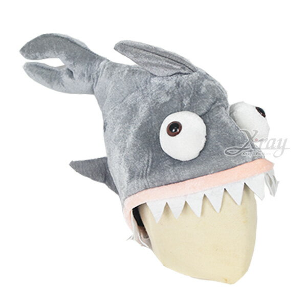 X射線【W010050】動物造型帽-鯊魚(咬頭)，化妝舞會/表演造型/尾牙表演/聖誕節/派對道具/萬聖節服裝
