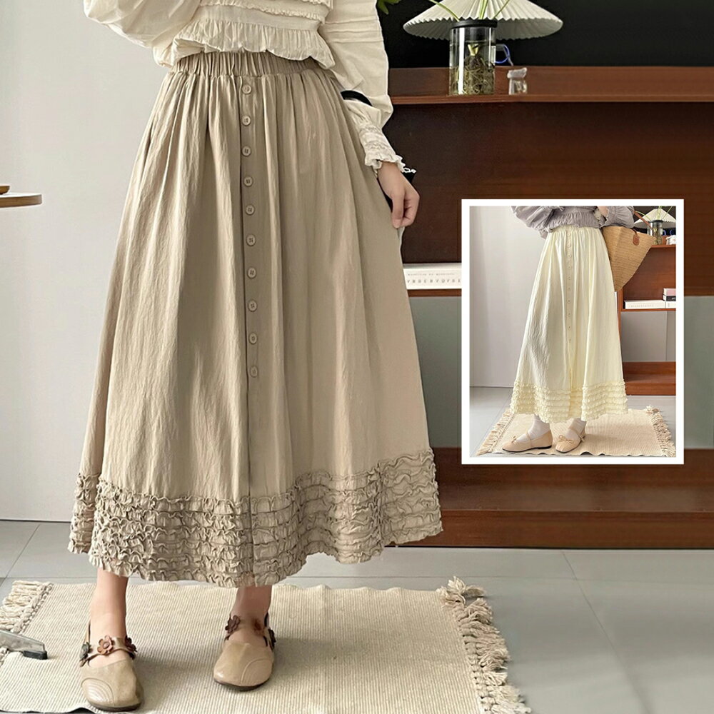 ＊ORead＊日系文藝拼多邊設計半身裙(2色F碼)