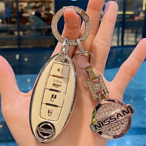 【優選百貨】汽車鑰匙套車鑰匙套 適用日產Nissan Sentra Teana kicks鑰匙殼鑰匙包鑰匙皮套鑰匙保護套鑰匙套 鑰匙包