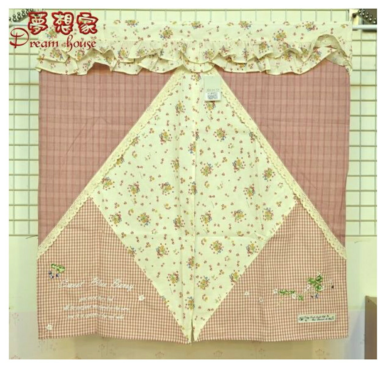 超可愛小藍莓拼布門簾《 90x90cm 》 【藍/紅任選】 ★ 超有質感喔 ★ 夢想家 Zakka'fe